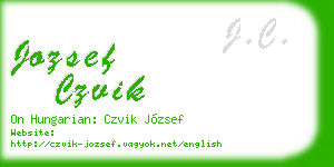 jozsef czvik business card